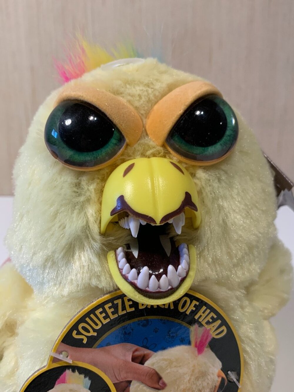 Feisty Pets Treacherous Travis Chick Plush Toy w/ Tags Interactive Angry Cute